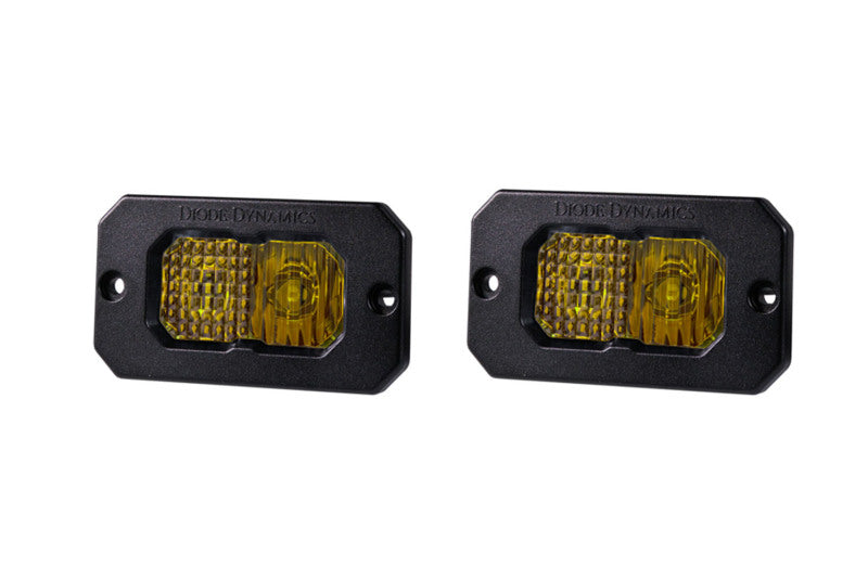 Diode Dynamics Stage Series 2in LED Pod Sport - Yellow Combo Flush ABL (Pair)