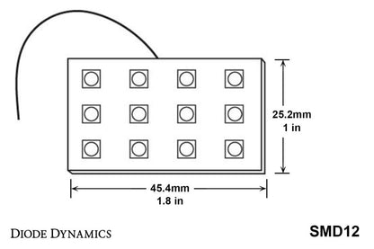 Diode Dynamics LED Board SMD12 - Green (Single)