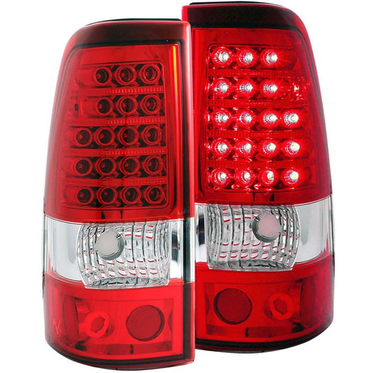 ANZO 2003-2006 Chevrolet Silverado 1500 LED Taillights Red/Clear