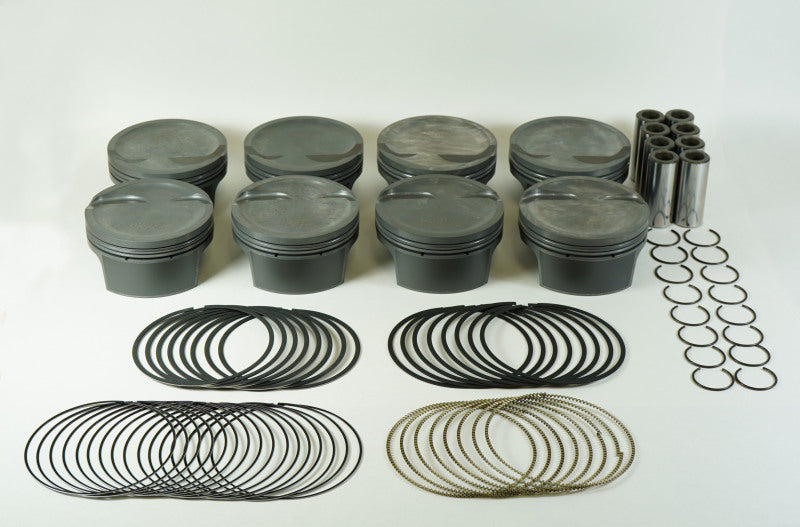 Mahle MS Piston Set GM LS 363ci 3.800in Bore 4in Stroke 6.125in Rod .927 Pin -16cc 9.3 CR Set of 8