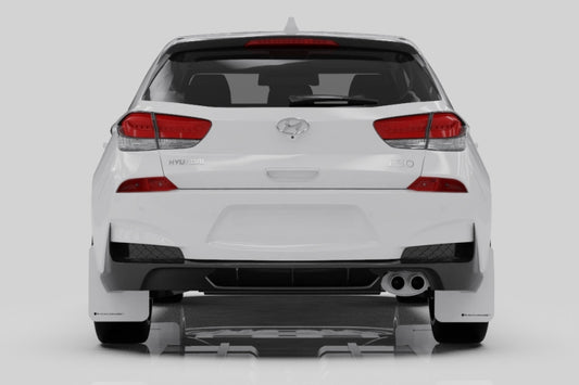 Rally Armor 19-21 Hyundai Elantra GT N Line/i30 Black UR Mud Flap w/Grey Logo