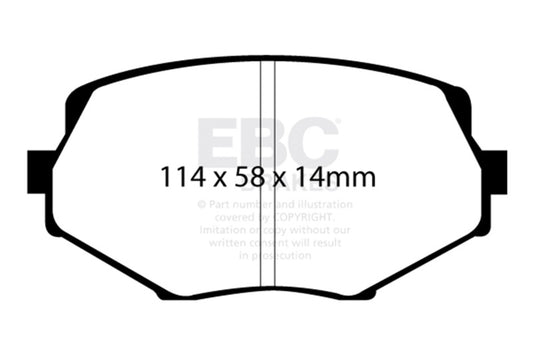 EBC 94-01 Mazda Miata MX5 1.8 Yellowstuff Front Brake Pads