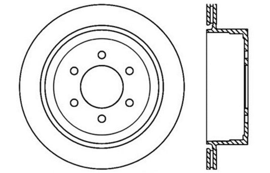 StopTech 04-09 Ford F150 / 06-08 Lincoln Mark LT Rear Right Slotted & Drilled Rotor