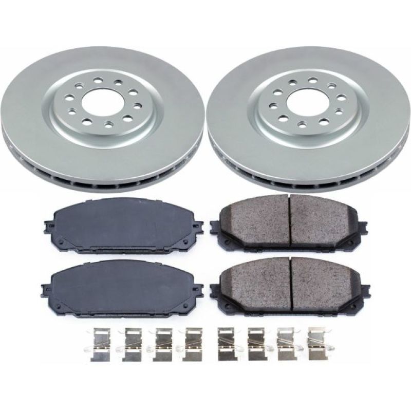 Power Stop 17-19 Jeep Cherokee Front Z17 Evolution Geomet Coated Brake Kit