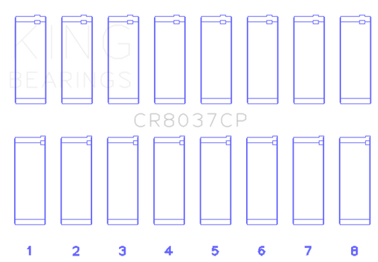 King 01-09 GM Duramax 6.6L A Rod (Size +.25mm) Connecting Rod Bearing Set