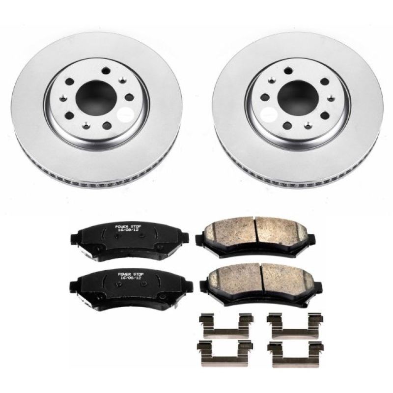 Power Stop 2004 Cadillac Seville Front Z17 Evolution Geomet Coated Brake Kit