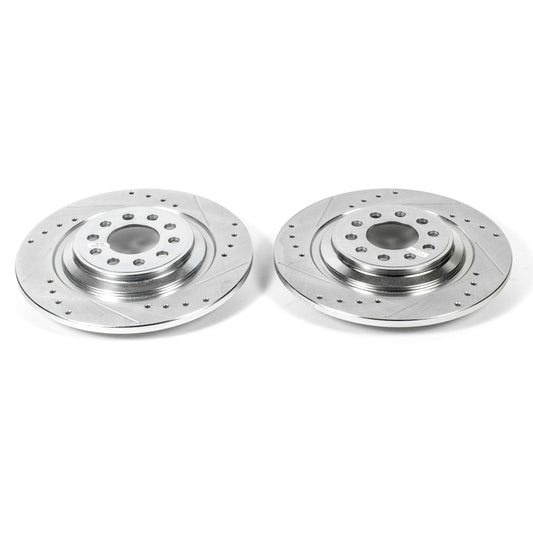 Power Stop 14-19 Jeep Cherokee Rear Evolution Drilled & Slotted Rotors - Pair