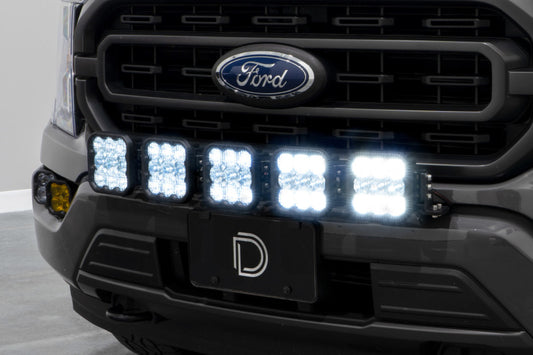 Diode Dynamics 21-22 Ford F-150 SS5 Grille CrossLink Lightbar KitSport - White Combo