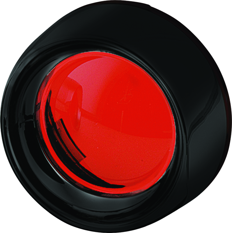 Kuryakyn Deep Dish Bezels Red Lens Gloss Black