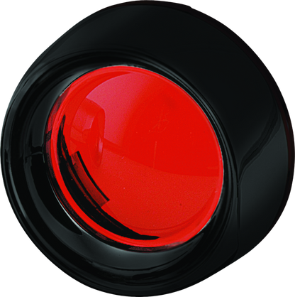 Kuryakyn Deep Dish Bezels Red Lens Gloss Black