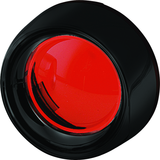 Kuryakyn Deep Dish Bezels Red Lens Gloss Black