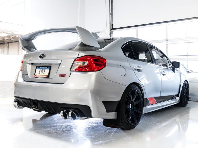 AWE Tuning Subaru STI VA / WRX GV / STI GV Sedan Touring Edition Exhaust - Chrome Silver Tip (102mm) - Precision R