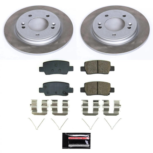 Power Stop 21-23 Hyundai Elantra Rear Semi-Coated Rotor Kit