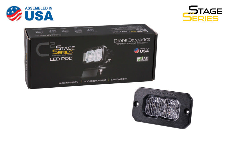 Diode Dynamics Stage Series 2in LED Pod Sport - White Combo Flush RBL (Single)