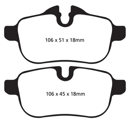 EBC 09+ BMW Z4 3.0 (E89) Greenstuff Rear Brake Pads