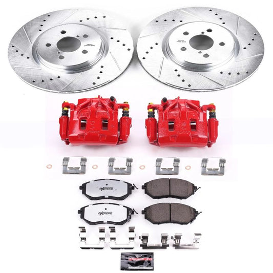 Power Stop 14-18 Subaru Forester Front Z26 Street Warrior Brake Kit w/Calipers