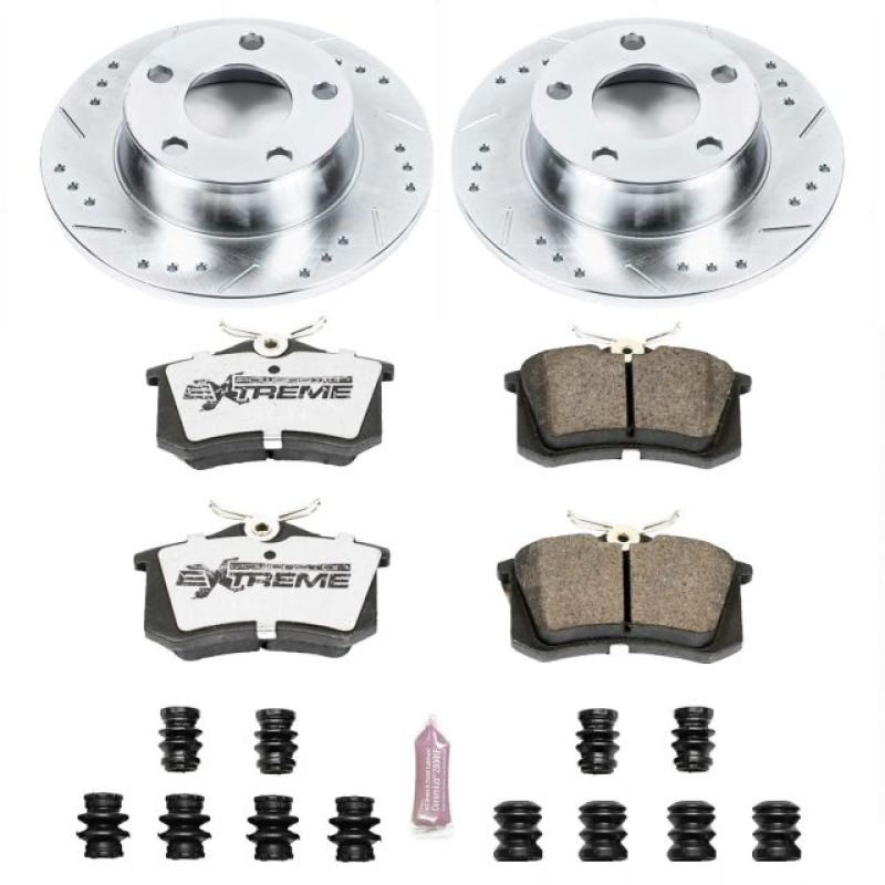 Power Stop 99-04 Audi A6 Quattro Rear Z26 Street Warrior Brake Kit