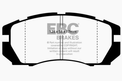 EBC 95-96 Subaru Impreza 2.2 Redstuff Front Brake Pads