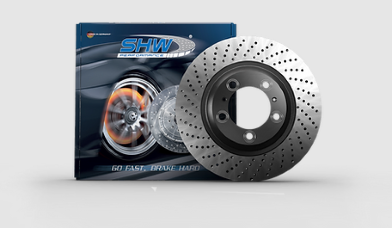 SHW 15-19 Porsche 911 Carrera4 GTS 3.0L w/o Ceramics Right Rear Drilled MB Brake Rotor (99135240402)