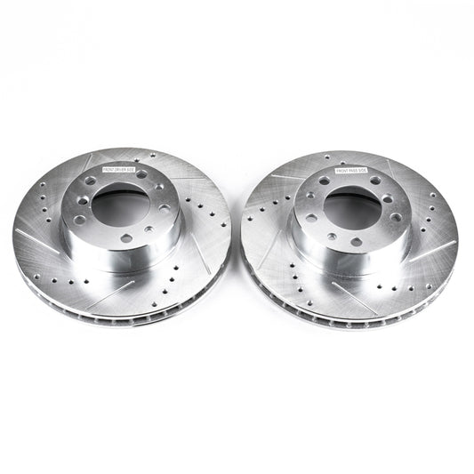 Power Stop 94-95 BMW 540i Front Evolution Drilled & Slotted Rotors - Pair