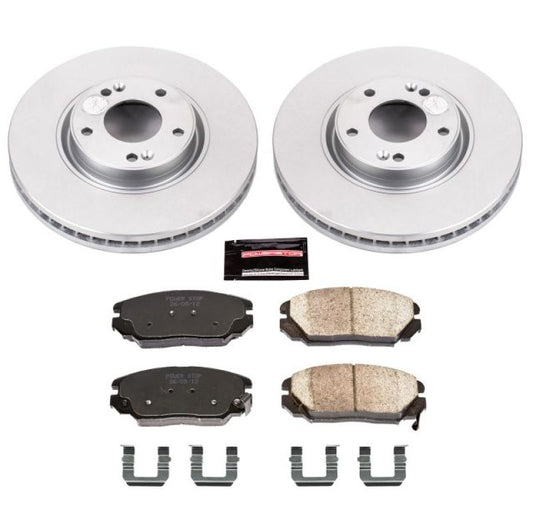 Power Stop 06-11 Hyundai Azera Front Z17 Evolution Geomet Coated Brake Kit