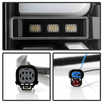 Spyder GMC Sierra 19-20 Incandescent Bulb Model Only LED Tail Lights - Black ALT-YD-GS19-LED-BK