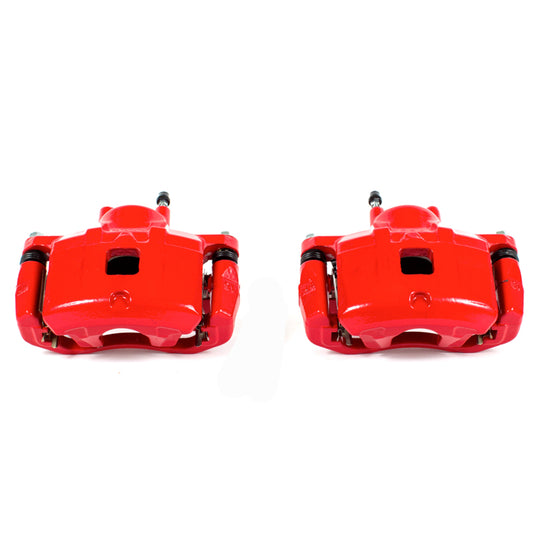 Power Stop 11-14 Chrysler 200 Front Red Calipers w/Brackets - Pair