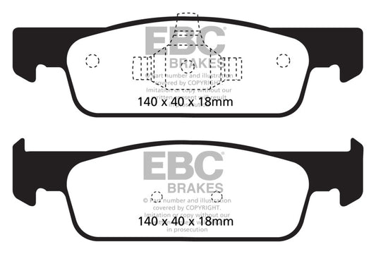 EBC 2016-2017 Smart Fortwo 0.9L Turbo Greenstuff Front Brake Pads