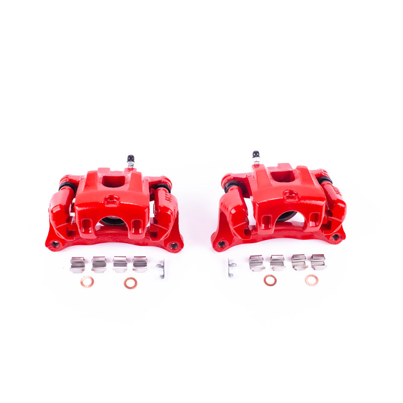 Power Stop 00-04 Toyota Avalon Rear Red Calipers w/Brackets - Pair