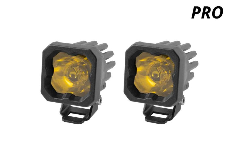 Diode Dynamics Stage Series C1 LED Pod Pro - Yellow Spot Standard ABL (Pair)