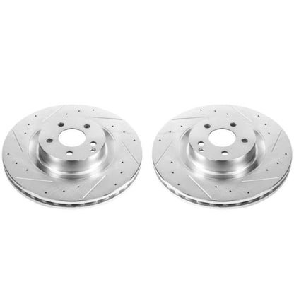 Power Stop 09-14 Mercedes-Benz CL550 Front Evolution Drilled & Slotted Rotors - Pair