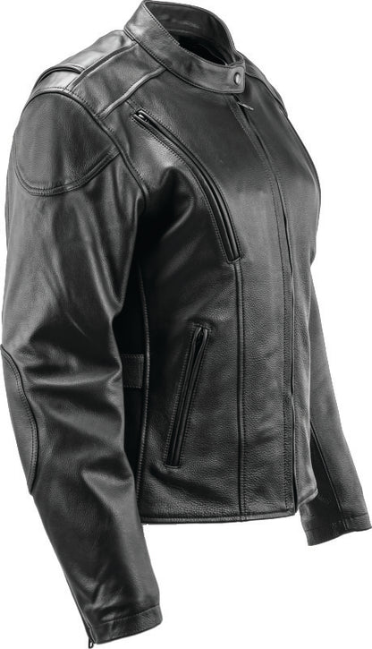 Kuryakyn Leather By River Road Race Leather Jacket Black Womens - Small