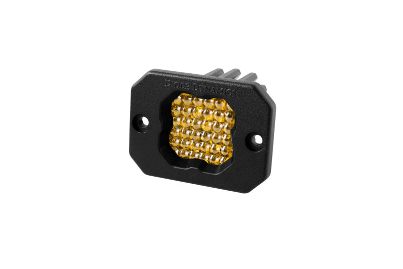 Diode Dynamics Stage Series C1 LED Pod Pro - Yellow Flood Flush ABL Each