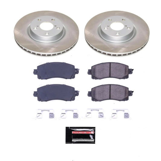 Power Stop 17-22 Subaru Impreza Front Semi-Coated Rotor Kit