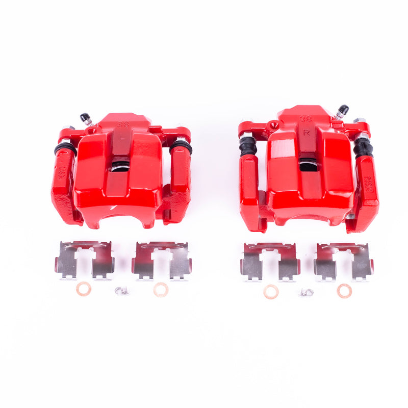 Power Stop 12-18 Toyota RAV4 Rear Red Calipers w/Brackets - Pair