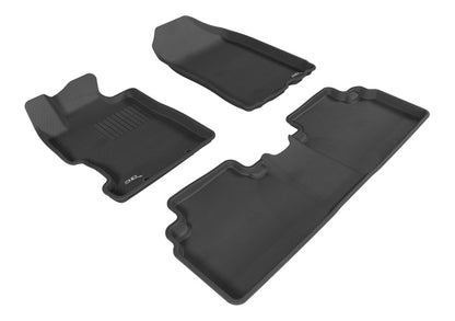 3D MAXpider 2006-2011 Honda Civic Sedan Kagu 1st & 2nd Row Floormats - Black