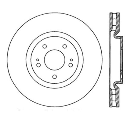 StopTech Power Slot 03-06 Evo 8 & 9 Slotted Right Front Rotor