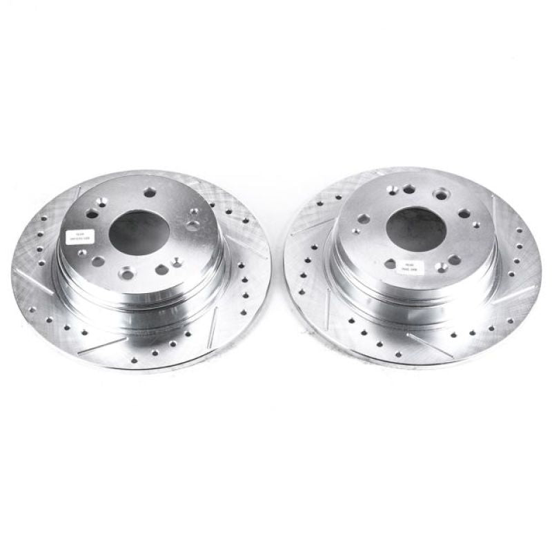 Power Stop 01-03 Acura CL Rear Evolution Drilled & Slotted Rotors - Pair