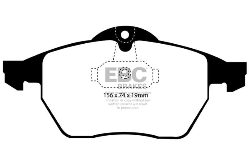 EBC 99-02 Saab 9-3 Convertible Greenstuff Front Brake Pads