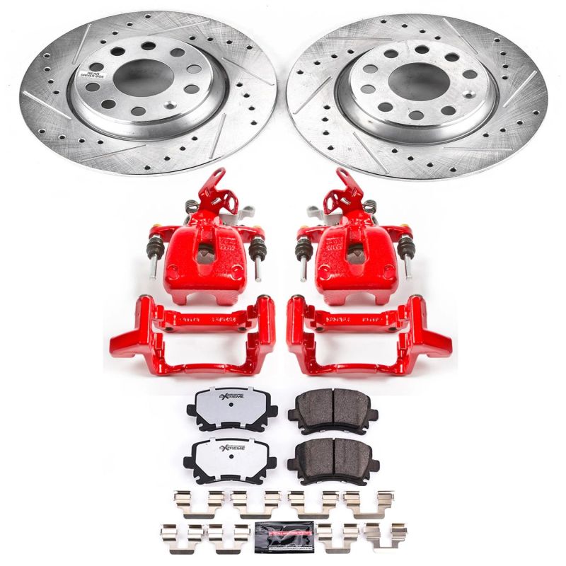 Power Stop 2009 Audi A3 Rear Z26 Street Warrior Brake Kit w/Calipers