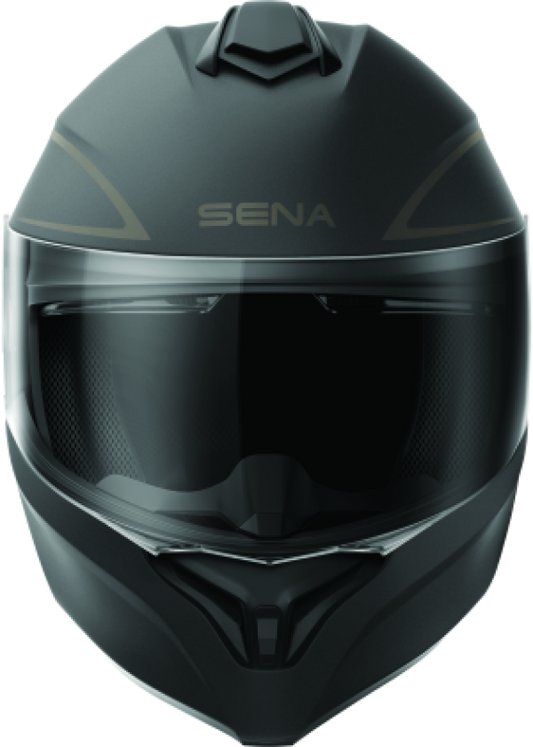 Sena Technologies Outrush R Flip-Up Bluetooth Helmet Matte Black - Medium