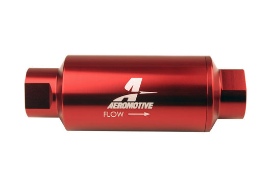 Aeromotive In-Line Filter - (AN-10) 10 Micron Microglass Element Red Anodize Finish