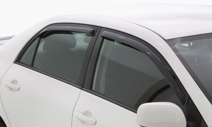 AVS 06-12 Ford Fusion Ventvisor In-Channel Front & Rear Window Deflectors 4pc - Smoke