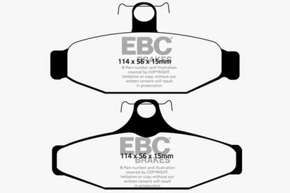 EBC 93-00 Aston Martin Virage 5.3 (AP Caliper) Yellowstuff Rear Brake Pads