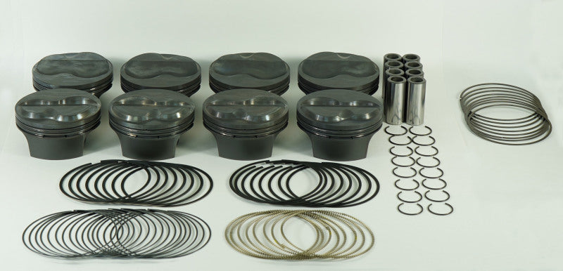 Mahle MS Piston Set Chevy SB 393ci 4.155in Bore 3.625 Stroke 6.125 Rod .927 Pin 4cc 12.7CR