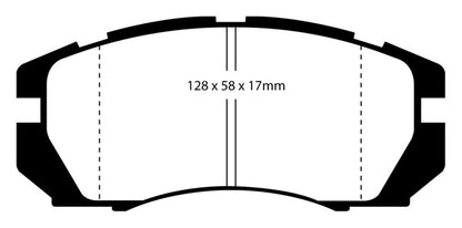 EBC 95-96 Subaru Impreza 2.2 Yellowstuff Front Brake Pads