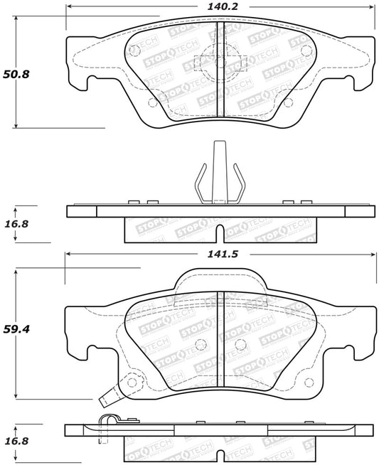 StopTech Street Brake Pads - Rear