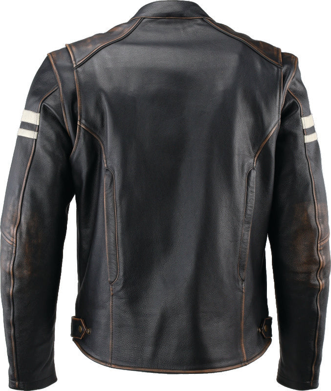 Kuryakyn Leather By River Road Hoodlum Vintage Leather Jacket Black - Small