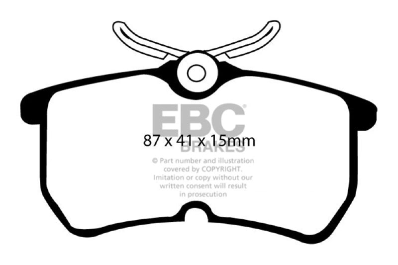 EBC 13+ Ford Fiesta 1.6 Turbo ST Redstuff Rear Brake Pads