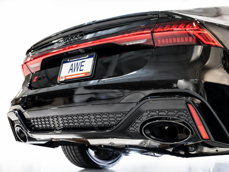 AWE Tuning 21-23 Audi C8 RS6/RS7 SwitchPath Cat-back Exhaust - Diamond Black Tips - Precision R